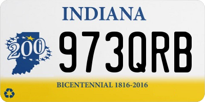 IN license plate 973QRB