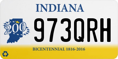 IN license plate 973QRH