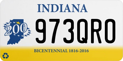 IN license plate 973QRO