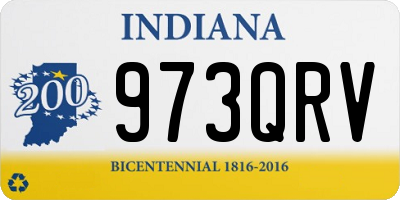IN license plate 973QRV