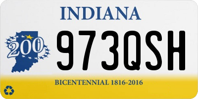 IN license plate 973QSH