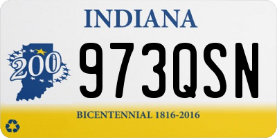 IN license plate 973QSN