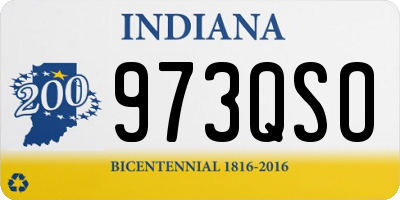 IN license plate 973QSO
