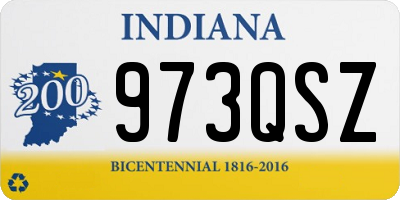 IN license plate 973QSZ