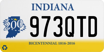 IN license plate 973QTD