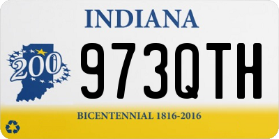 IN license plate 973QTH