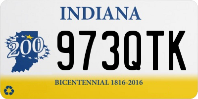 IN license plate 973QTK