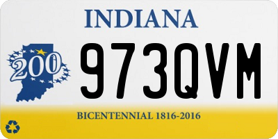 IN license plate 973QVM
