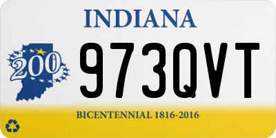 IN license plate 973QVT