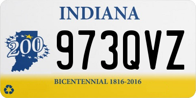 IN license plate 973QVZ