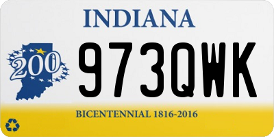 IN license plate 973QWK