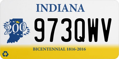 IN license plate 973QWV