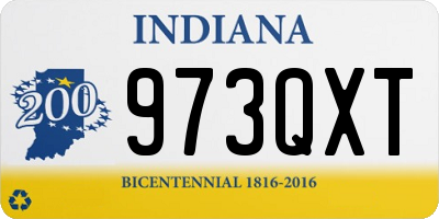 IN license plate 973QXT