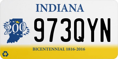 IN license plate 973QYN
