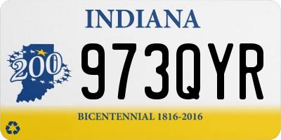 IN license plate 973QYR