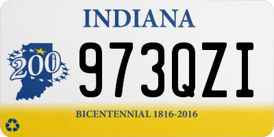IN license plate 973QZI