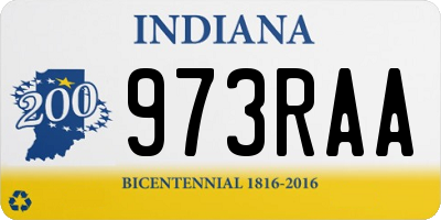 IN license plate 973RAA