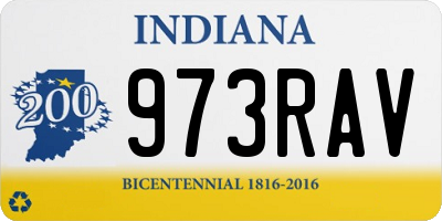 IN license plate 973RAV