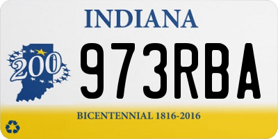 IN license plate 973RBA