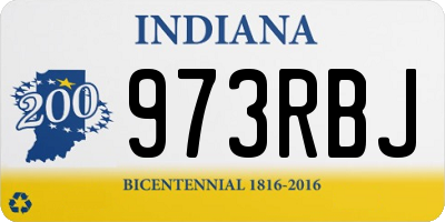 IN license plate 973RBJ