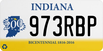 IN license plate 973RBP