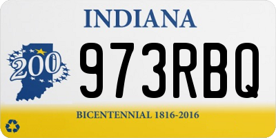 IN license plate 973RBQ