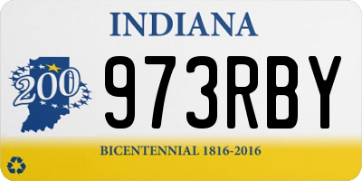 IN license plate 973RBY