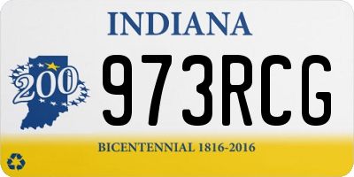 IN license plate 973RCG