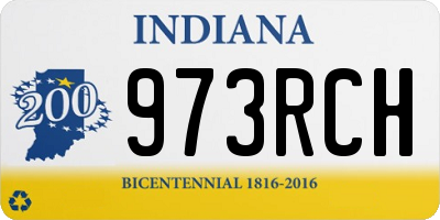 IN license plate 973RCH