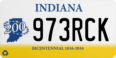 IN license plate 973RCK