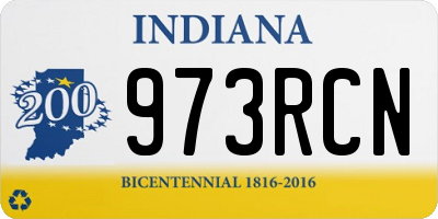 IN license plate 973RCN