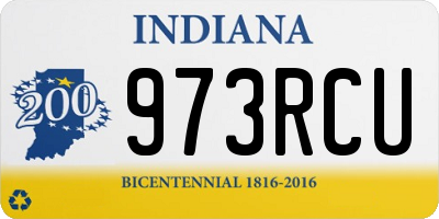 IN license plate 973RCU