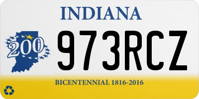 IN license plate 973RCZ