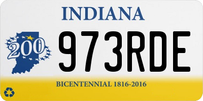 IN license plate 973RDE