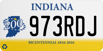 IN license plate 973RDJ