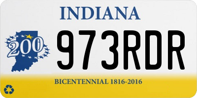 IN license plate 973RDR