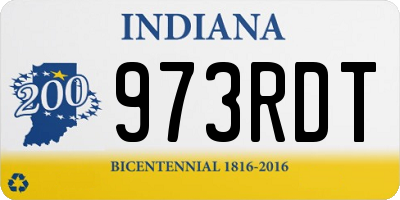 IN license plate 973RDT