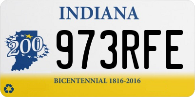 IN license plate 973RFE
