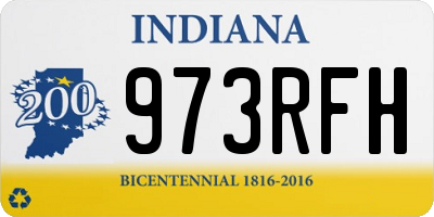 IN license plate 973RFH