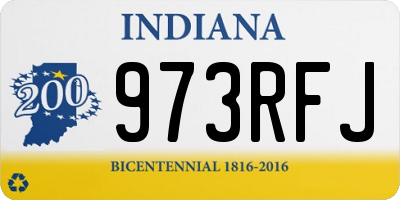 IN license plate 973RFJ