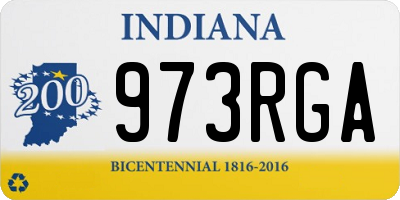 IN license plate 973RGA