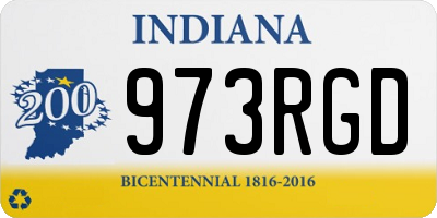 IN license plate 973RGD