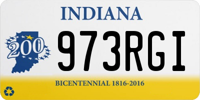 IN license plate 973RGI