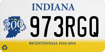 IN license plate 973RGQ