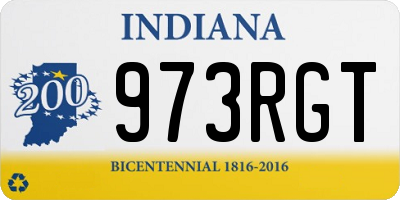IN license plate 973RGT