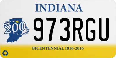 IN license plate 973RGU