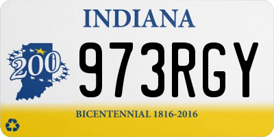 IN license plate 973RGY