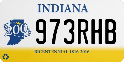 IN license plate 973RHB