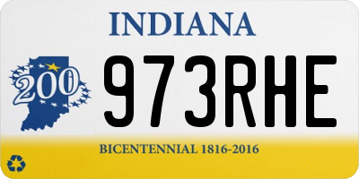 IN license plate 973RHE