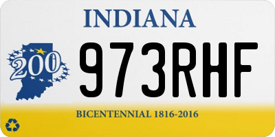 IN license plate 973RHF